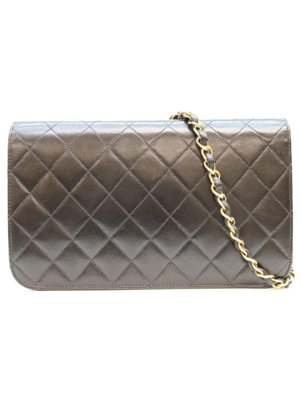 Chanel Black Lamb Full Flap Gold Push Lock Quilted 23